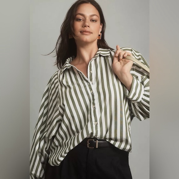 Pilcro Tops - Pilcro Anthropologie Bailey Boyfriend Batwing Buttondown Blouse Size XS